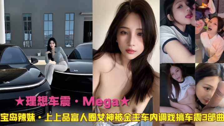 【理想车震·Meg﻿a】宝岛辣妹上上品富人圈女神被金主车内调戏搞车震3部曲